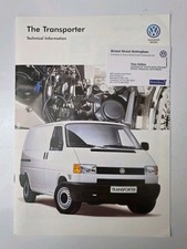 Volkswagen VW Transporter T4 Technical Information Brochure 1996-1997