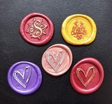 Heart Self Adhesive Wax Seals Envelope Stamps for Wedding Invitations, letters