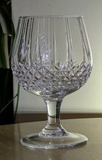 Crystal large brandy glass 13.5cm/5 1/4" diamond vertical cut superb unused 