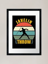 Vintage javelin throw Framed