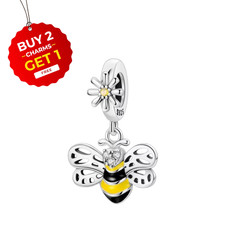 Cute Bee Dangle charm S925