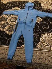 Men Blue Nike Tech Fleece Tracksuit Size Large