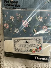 Vintage Dorma “ Jenny Wren “Double Flat Sheet . NEW in wrapper