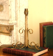 French iron lamp table desk