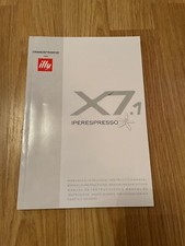 ILLY FRANCIS FRANCIS X7.1 IPERESPRESSO COFFEE MACHINE OWNERS MANUAL HANDBOOK