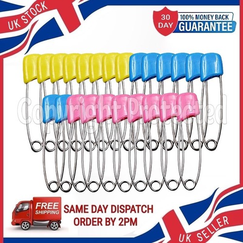 Large nappy pins - 24, of