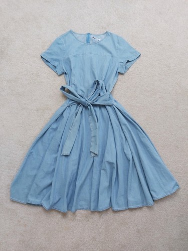 50s style skater denim dress
