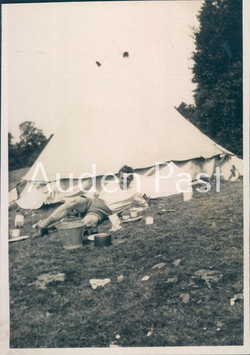 Vintage rppc man relaxing - rppc,