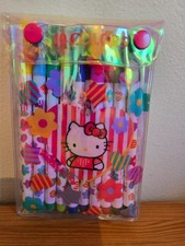 Sanrio Vintage Hello Kitty 10 Felt Tip Pen Set 1993 Rare