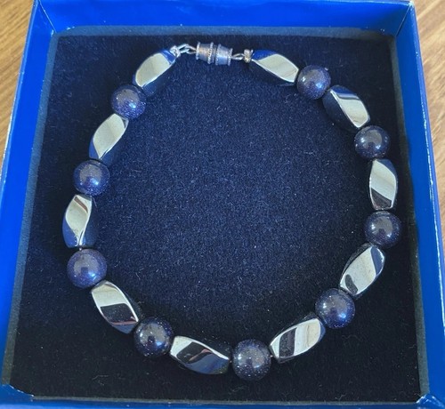 Vintage blue goldstone - goldstone, &