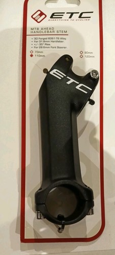 Etc ahead stem black 110mm - etc, x