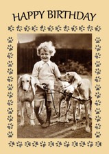 SALUKI DOGS AND SMALL CHILD