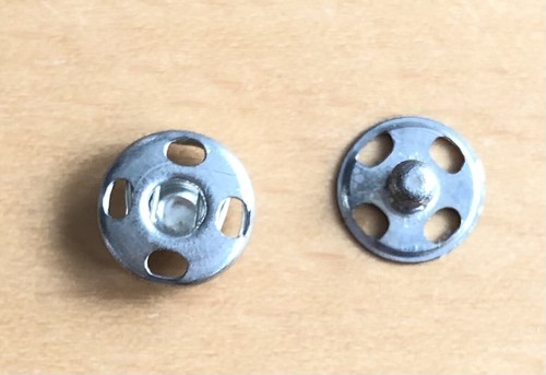 Vintage metal press studs snap - metal,