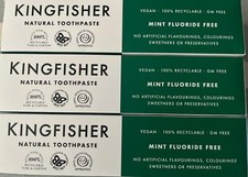 3 X Kingfisher Natural Mint Fluoride Free Toothpaste 100ml