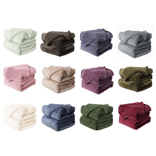 Waffle flannel fleece - fleece, blanket