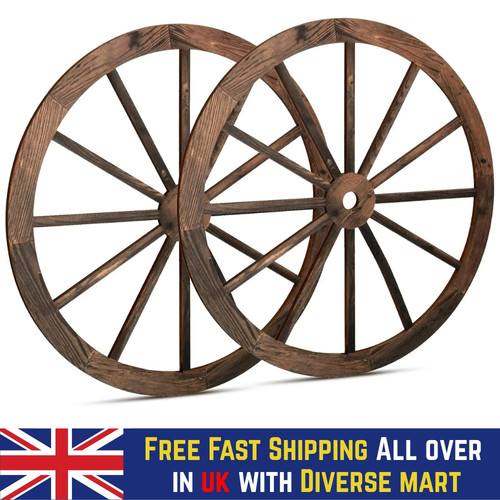 2pcs rustic wooden wagon wheel - rustic,