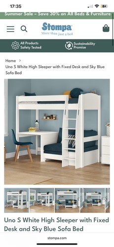 Stompa uno high - sleeper, bed
