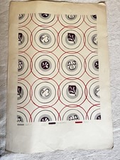 Vintage Sketch Wallpaper Mulberry Red Grey Wall Decor Art Deco Abstract