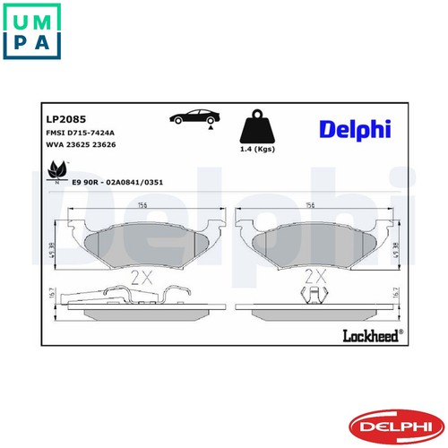 Brake pad set disc - set,