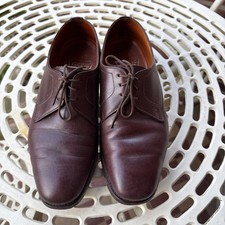 BTC TECNIC Made In England Chestnut Brown Leather Derby Shoes Size 8.5