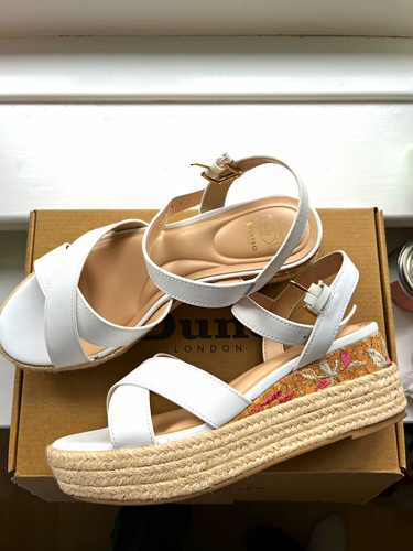 Dune london white strappy mid - dune,