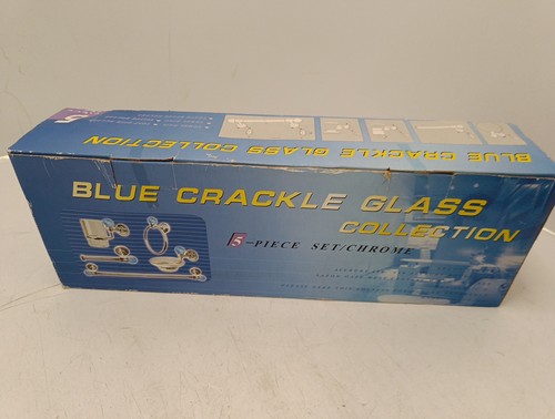 Blue crackle glass - 5, piece