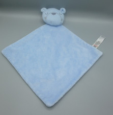 Asda George Teddy Bear Blue Sleeping Baby Comforter Soother Blankie Blanket