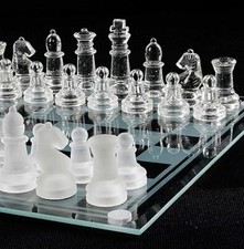 Glass Chess Set Non-Folding