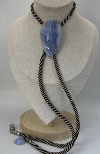Vintage blue lace - blue, agate
