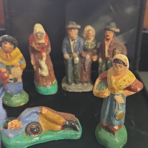 Hand painted clay - hand-painted, people