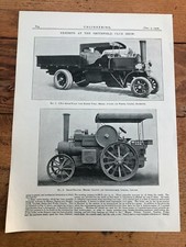 1910 engineering print " steam wagon & steam tractor "  smithfield club show 
