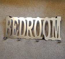 Bedroom Over The Door  4 Hook Silver Metal Hanger 12inches