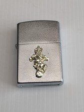 PETROL FLICK LIGHTER LONDON Royal Crest New Old stock ex Display