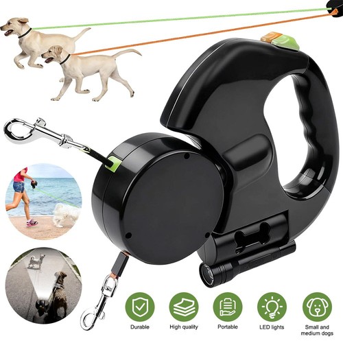 Double retractable dog lead - 3m,