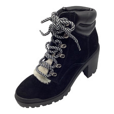 Golddigga Womens Black Suede