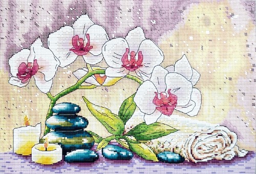 Orchid candles stones 14 - candles,