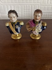 Two Beautiful Rudolph Kammer Miniature Busts Of Napoleonic Generals 