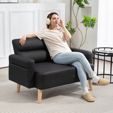 Small 2 Seater Sofa, Faux