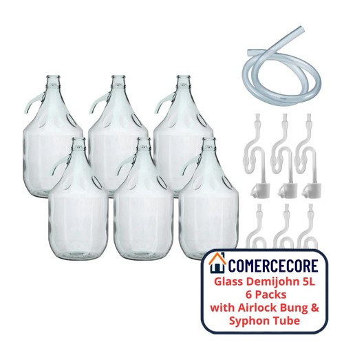Glass demijohn pack wine - 6,