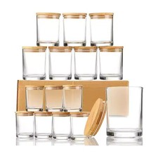 15 Pack 7oz Clear Candle Jars