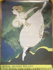 Vintage Bjorn Wiinblad Poster 1987 Royal Danish Ballet 