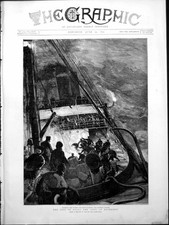 Antique Print Fire Board ?City Richmond? Extinguishing Burning Cotton 1891 19th