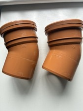 2 x 110mm 4" SINGLE ELBOW BEND 30 DEG POLYPIPE OSMA WAVIN UNDERGROUND DRAINAGE 