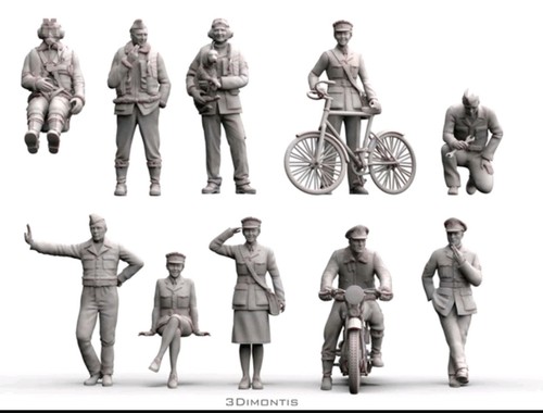 Wwii british raf pilots - 1:35,