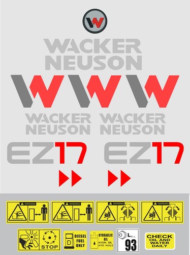 Decal sticker set for wacker - for:,