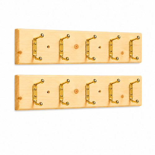 Strong wooden wall coat - 2x,