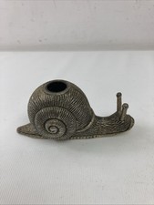 (RefJOH1) Silver plated snail tooth pick or pen holder marked Spain