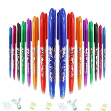 8X Black Erasable Pens Rub Out