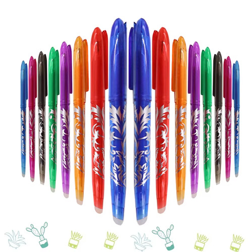 Black erasable pens rub out - black,