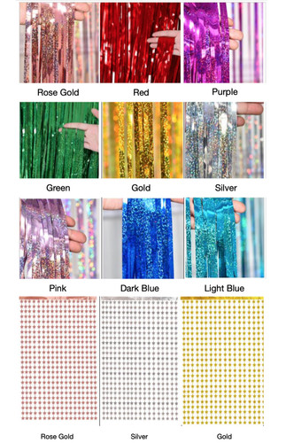 Curtain tinsel shimmer - tinsel,